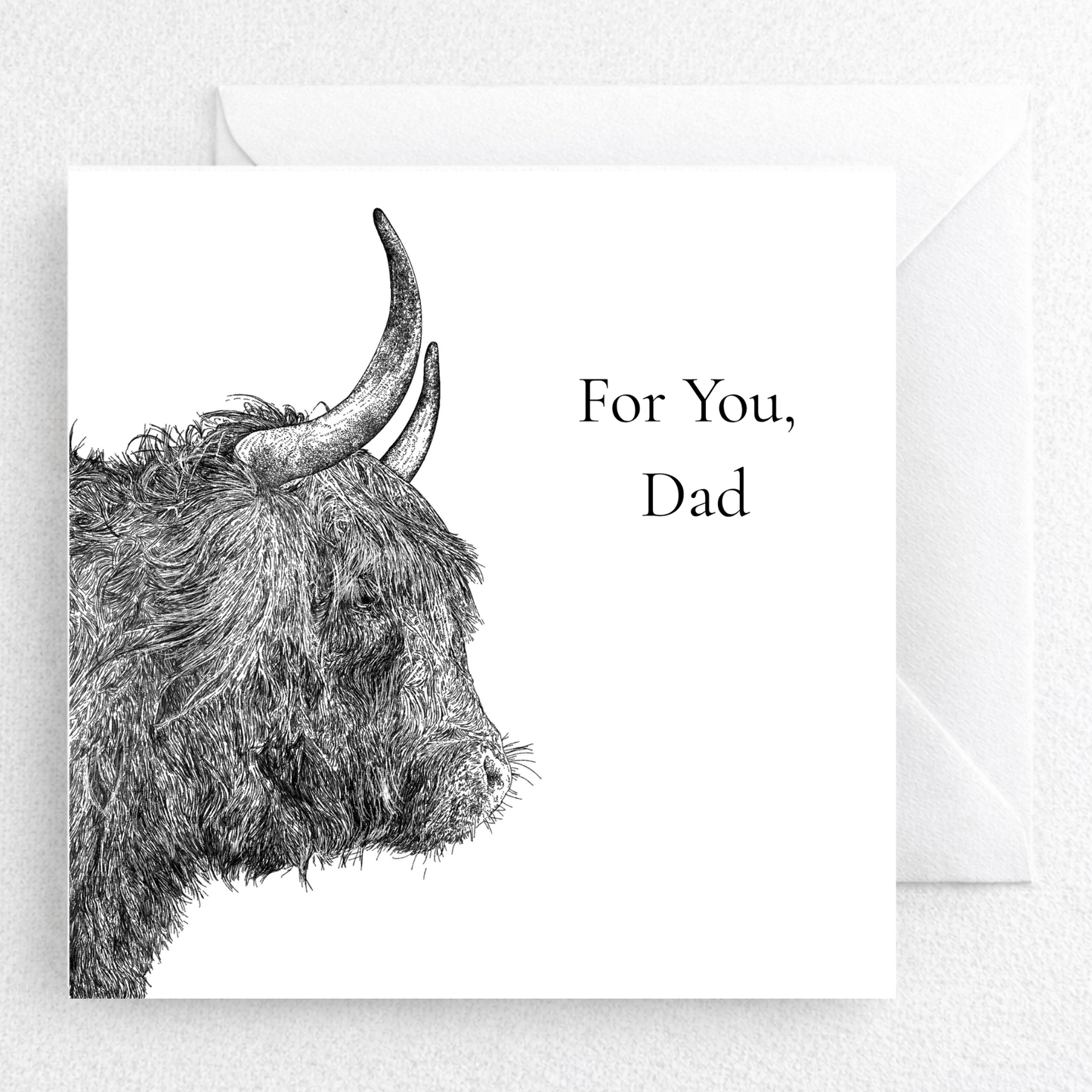 Personalised Highland Cow Card for Dad | Wildlife Father’s Day Greeting Card