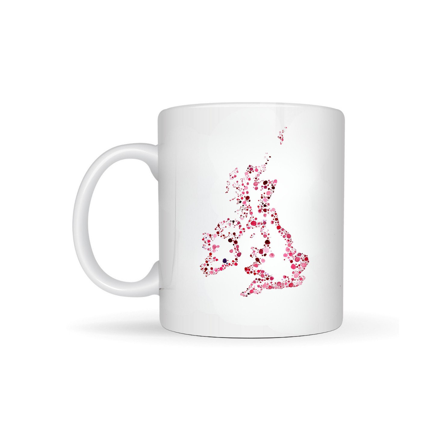 Watercolour Dot Great Britain Bone China Mug