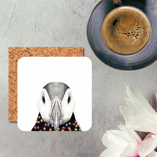 In a A Tangle Puffin Coaster