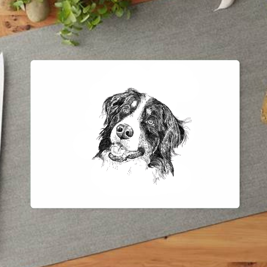 Black & White Dog Decorative Chopping Board
