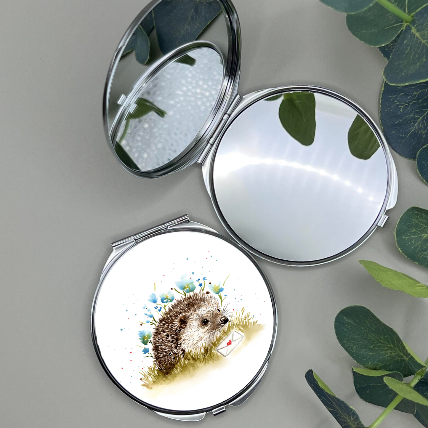 Watercolour Hedgehog Compact Mirror