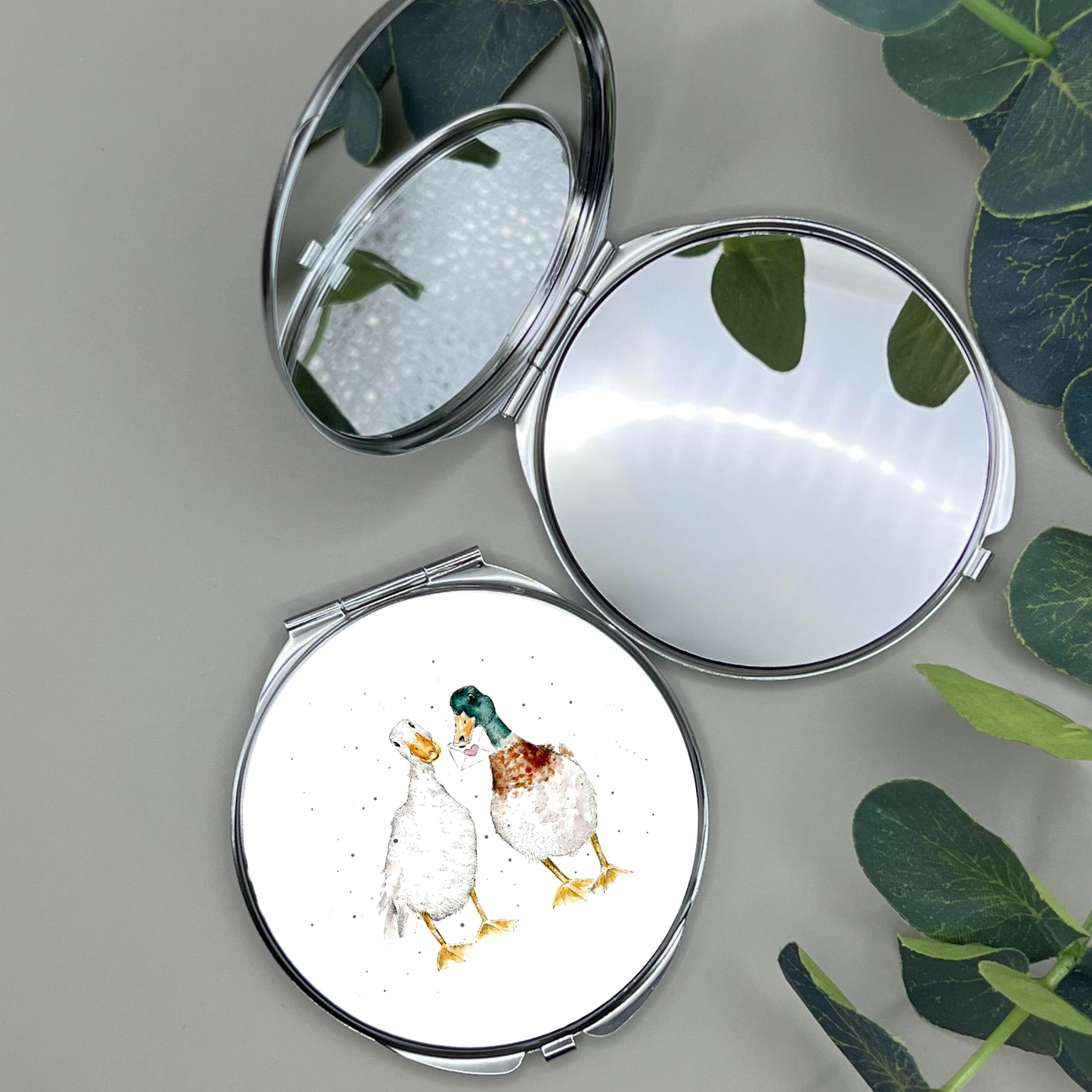 Watercolour Runner Duck Compact Mirror
