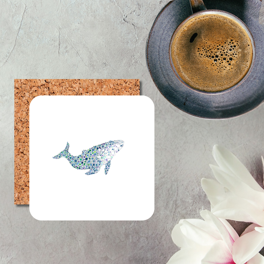 Watercolour Dot Whale Coaster