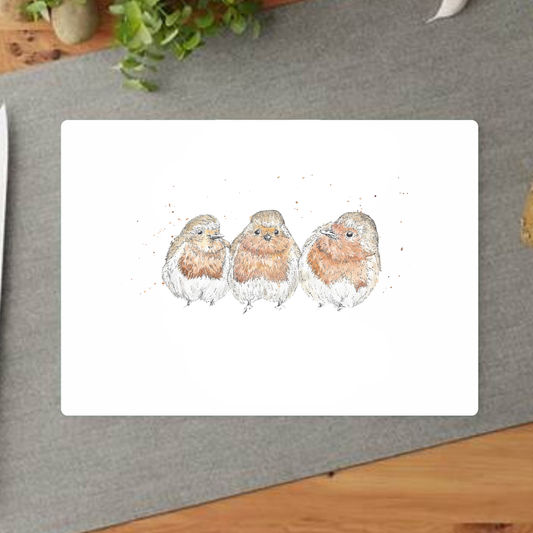 Three of A Kind Robins Decorative Chopping Board