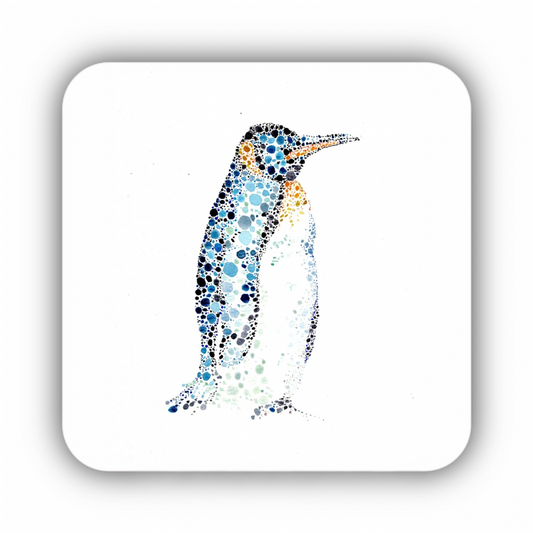 Penguin Dot Watercolour Coaster