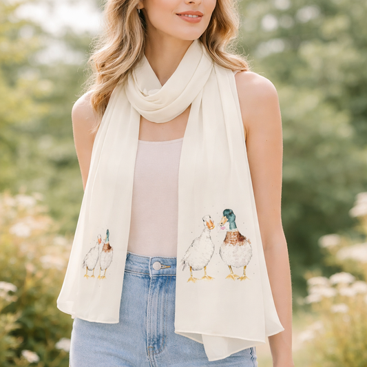 Runner Duck Chiffon Scarf