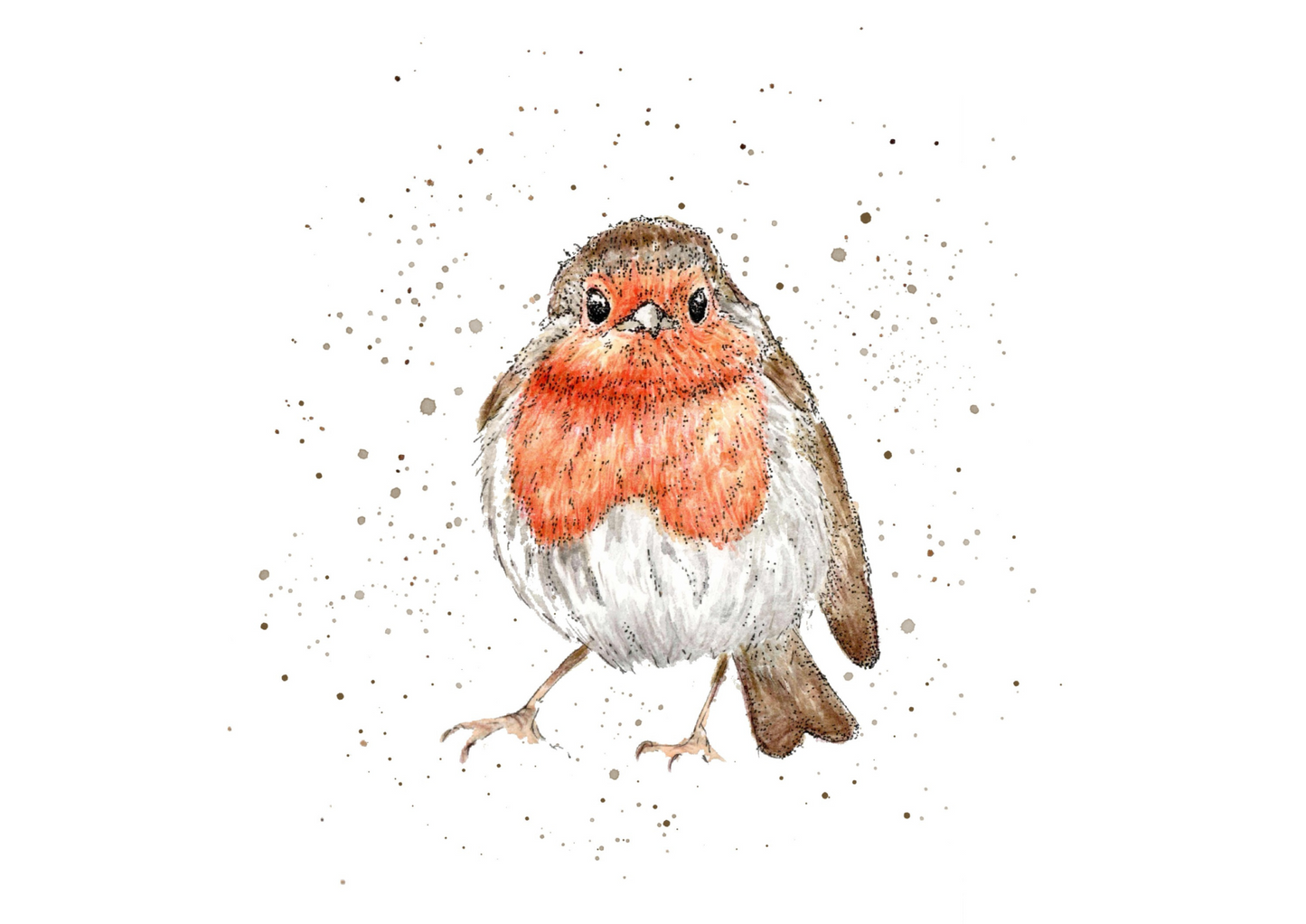 Watercolour Robin Red Breast Card
