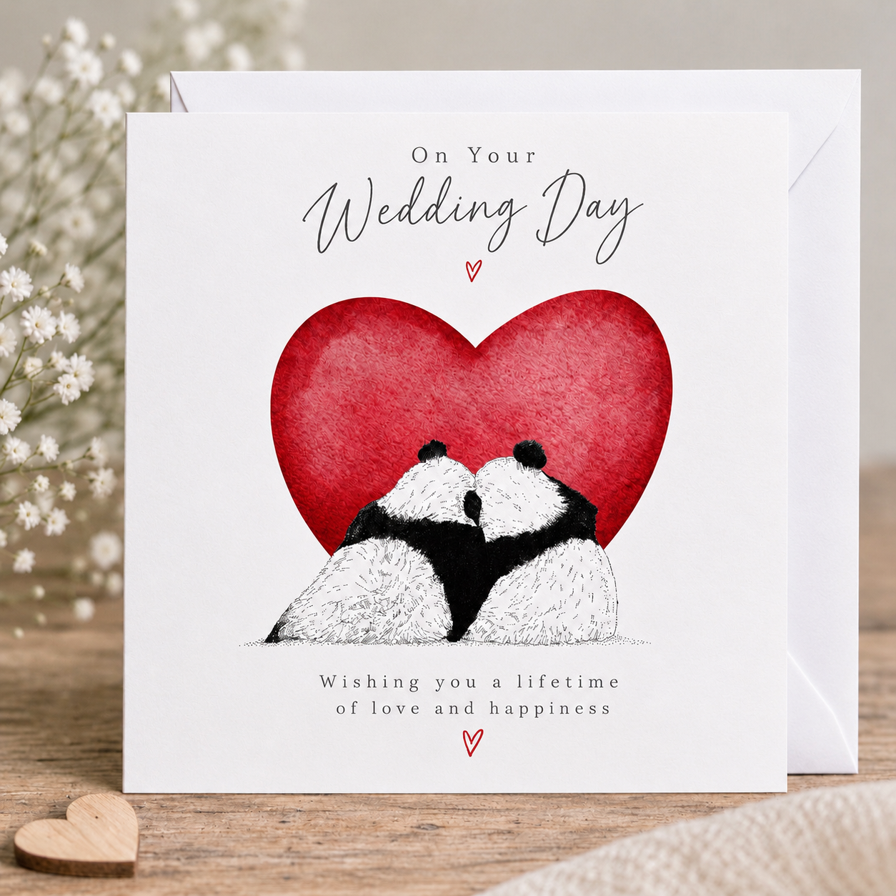 Panda Wedding Card