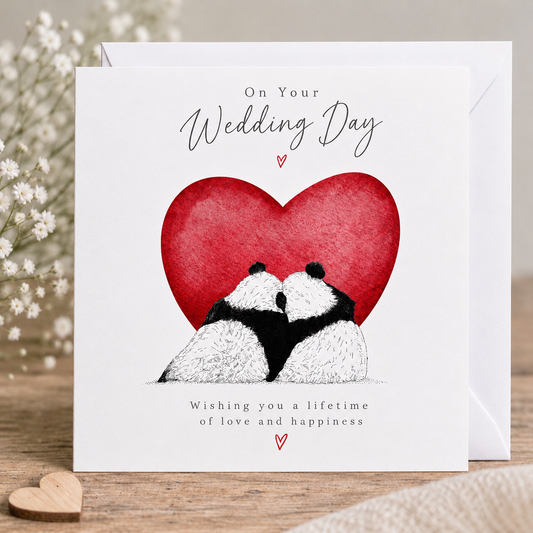 Panda Wedding Card