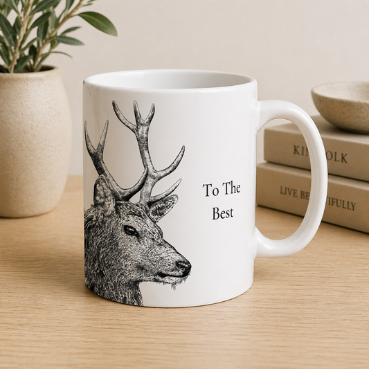 Stag Bone China Mug Bone China Mug – Dad Gift Set