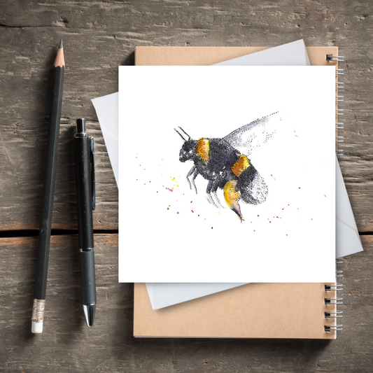 Watercolour Bee Card