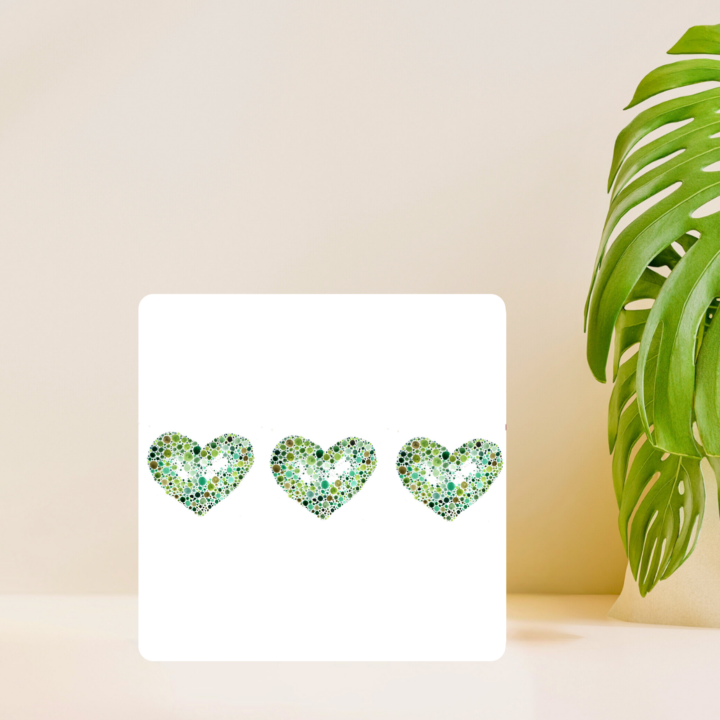 Watercolour Dot Heart Love Card