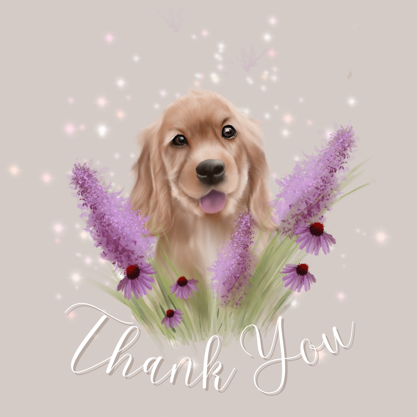 Honey the Dog Thank You Card
