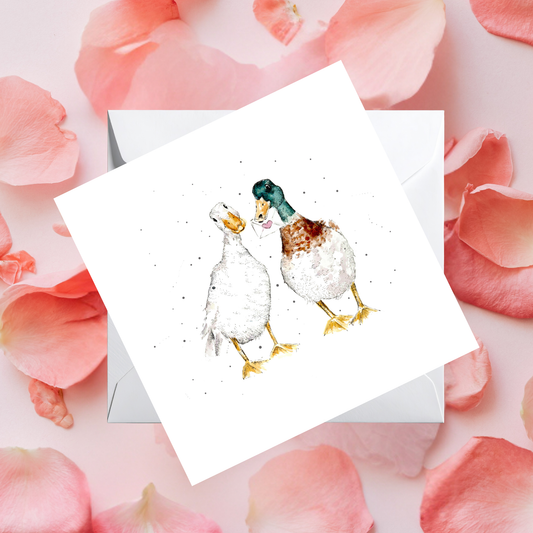Watercolour Runner Duck Love Letters From The Wild Card