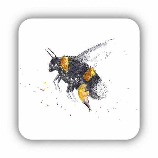 Bumble Bee Watercolour Coaster