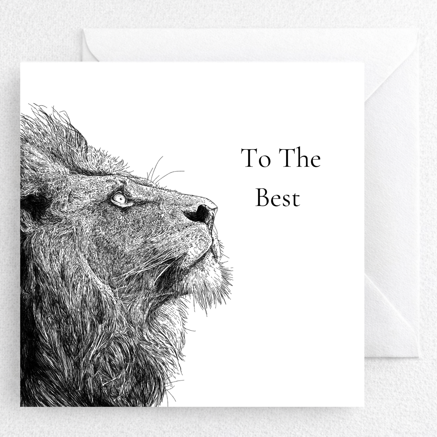 Personalised Lion Card for Dad | Wildlife Illustration Greeting Card