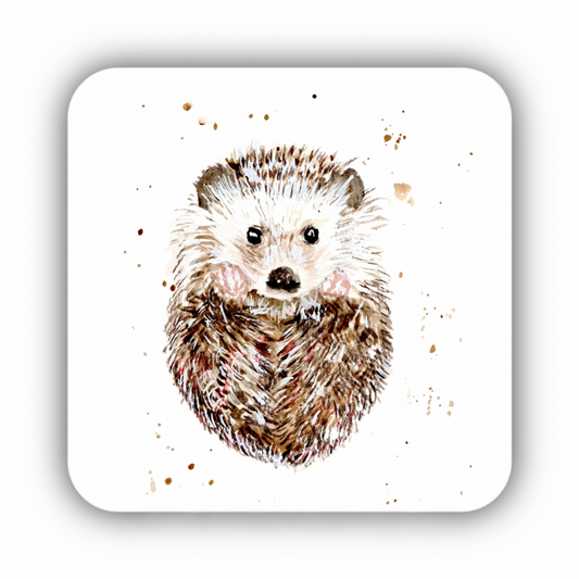 Watercolour Hedgehog Coaster