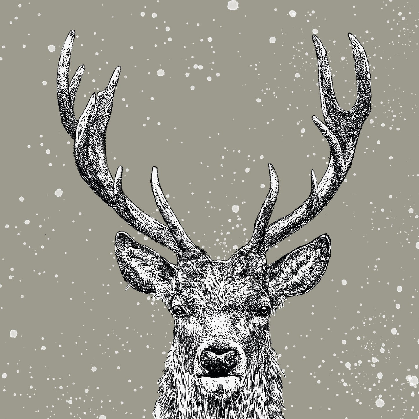 Winter Scene Stag Card