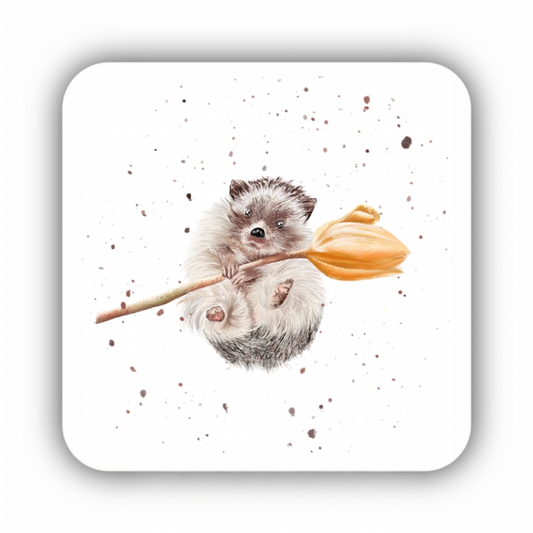 Hedgehog Watercolour Coaster