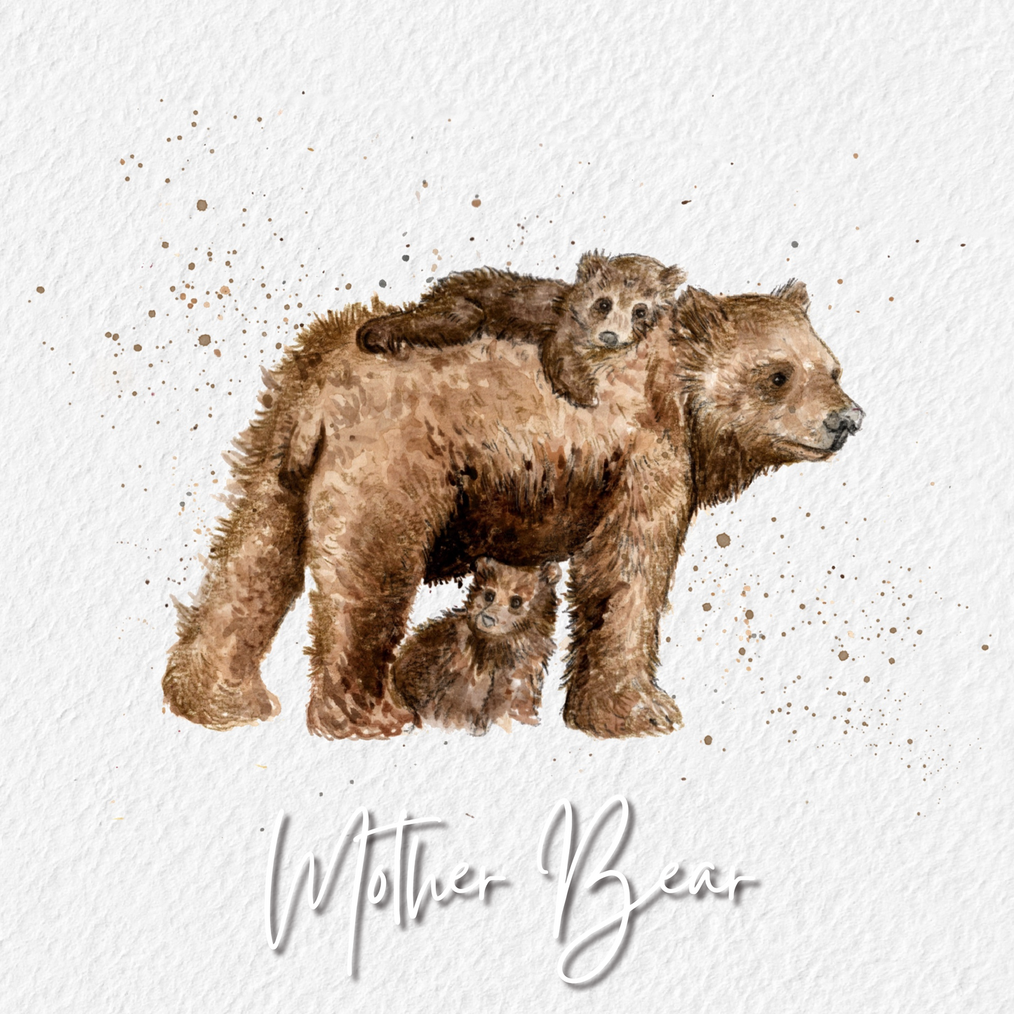 Watercolour Mother Bear Card