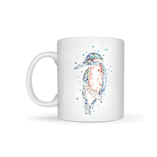 Watercolour Dot Kingfisher Bone China Mug