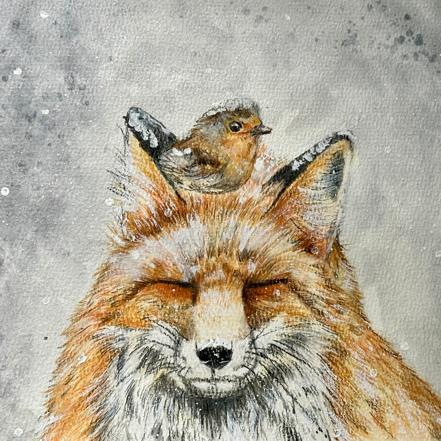 *Limited Edition* Fox and Robin Winter Print