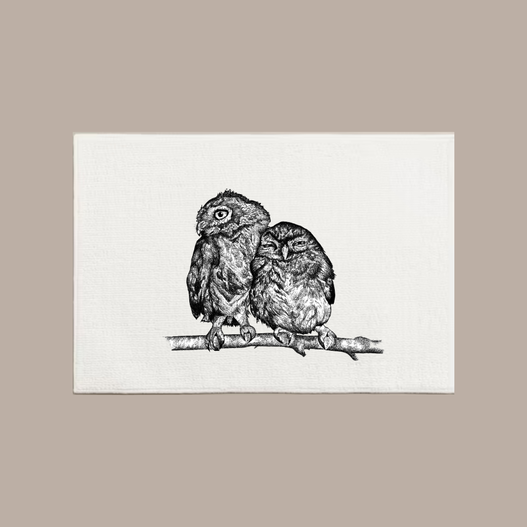 Cuddly Owl Tea Towel