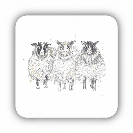 Three of Kind Sheep Coaster