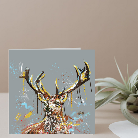 Abstract Stag Card