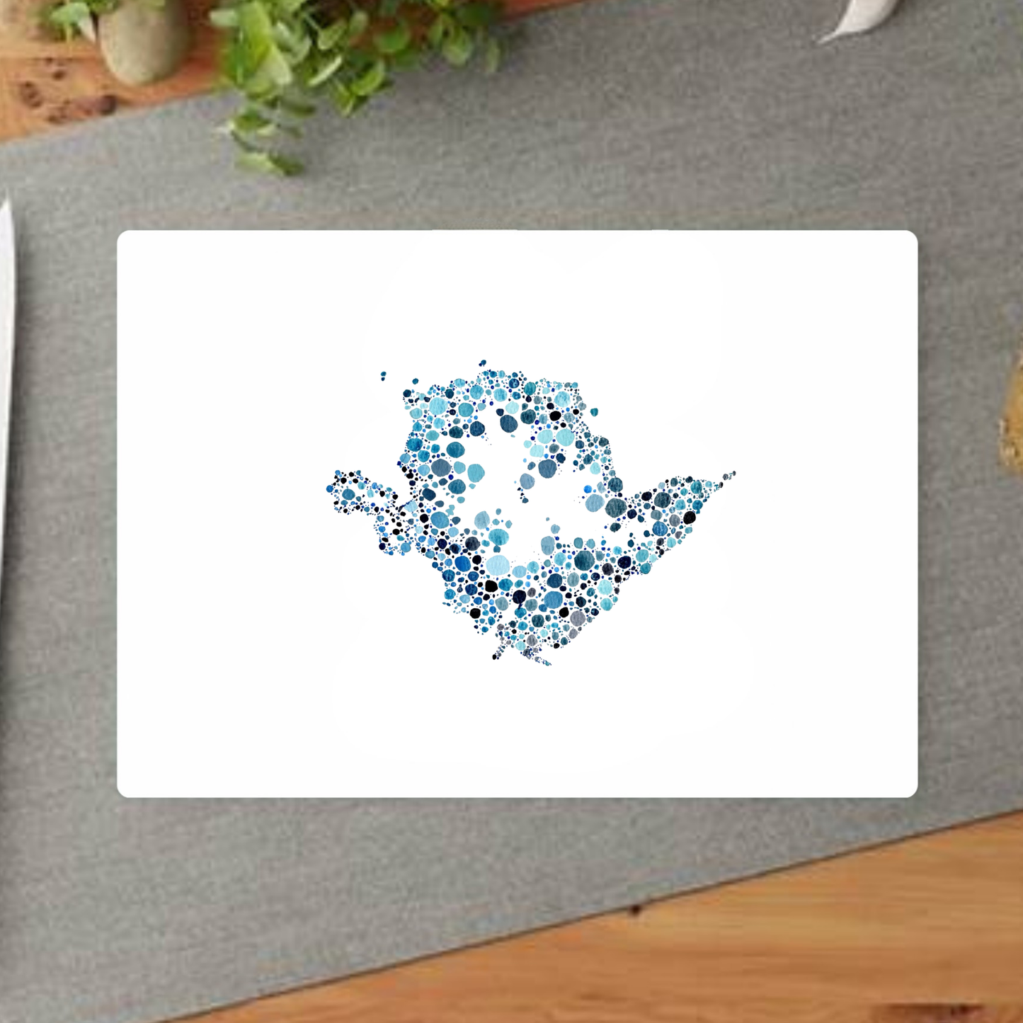 Watercolour Dot Anglesey Decorative Chopping Board