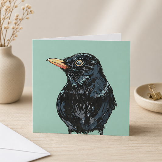 Blackbird British Bird Card