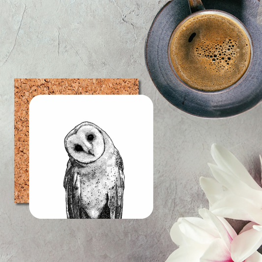 Black & White Owl Coaster