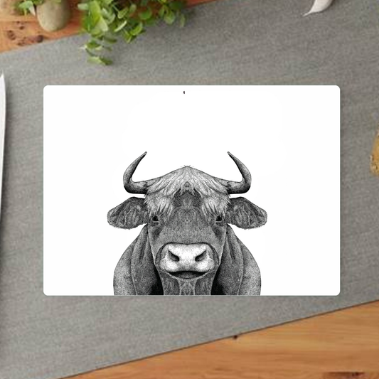 Black & White Highland Cow Decorative Chopping Board