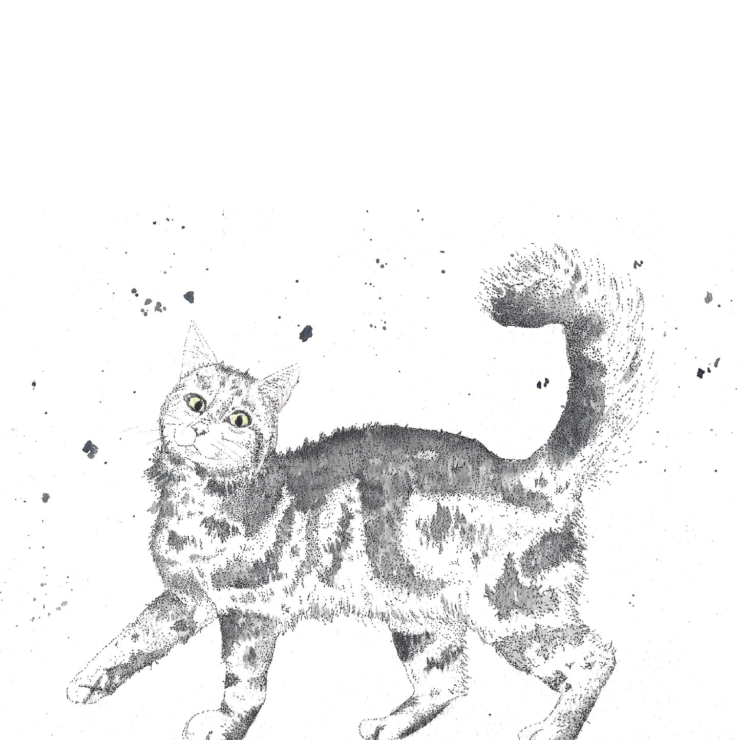 Watercolour Cat Greeting Card