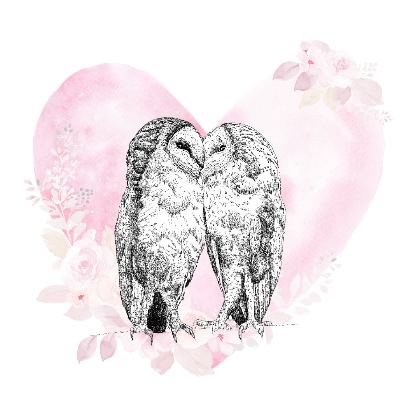 Owls In Love Card