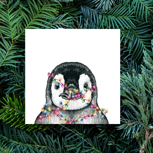 In A Tangle Penguin Greeting Card