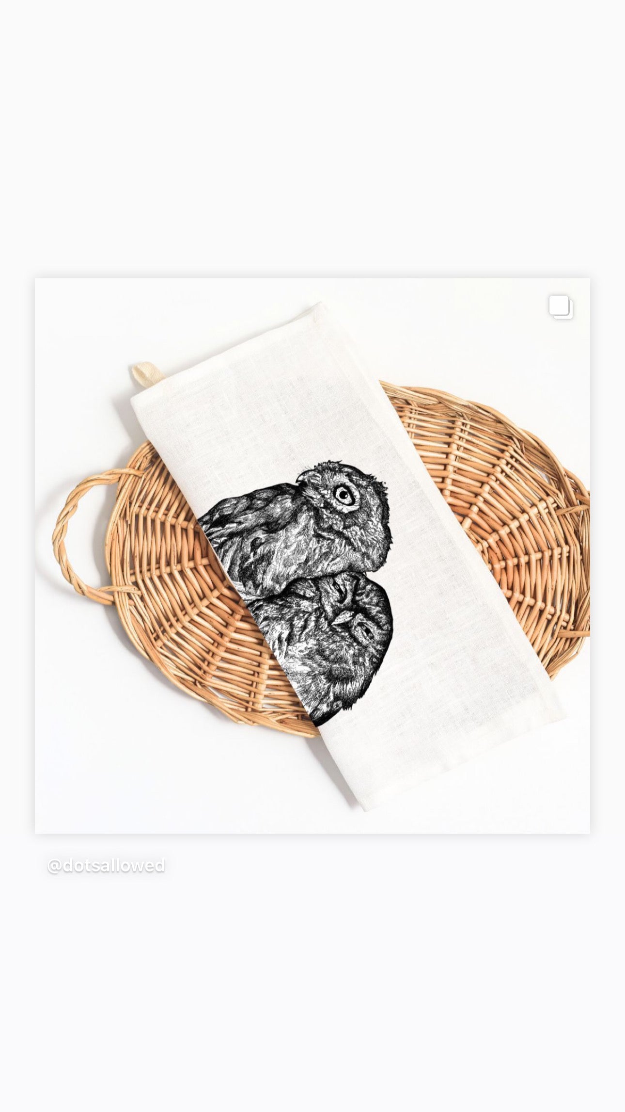 Cuddly Owl Tea Towel