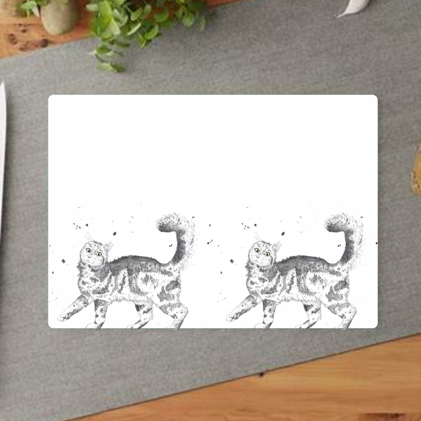 Watercolour Cat Decorative Chopping Board