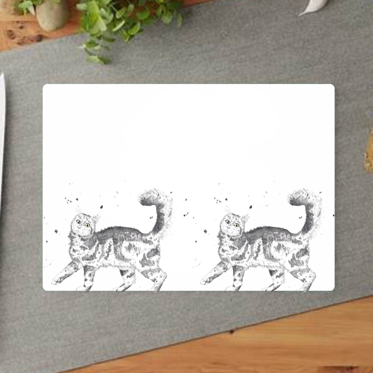 Watercolour Cat Decorative Chopping Board