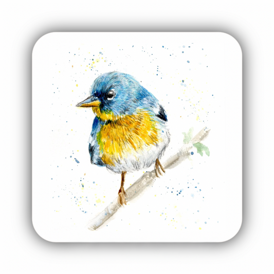 Blue Tit Watercolour Coaster