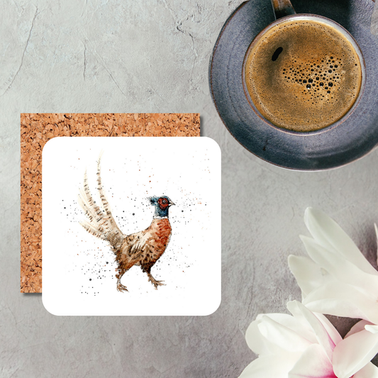 Watercolour Pheasant Coaster