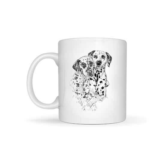 Pair of Dalmatians Bone China Mug
