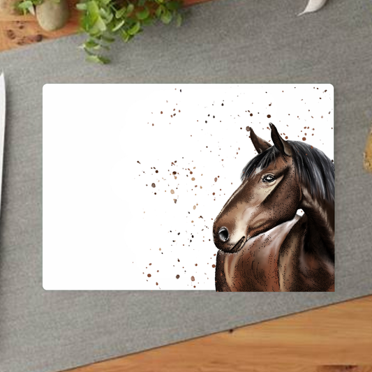 Watercolour Horse Coaster Decorative Chopping Board