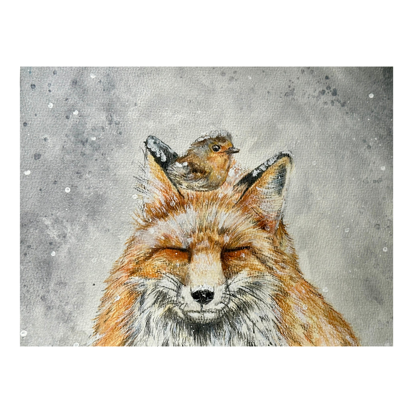 *Limited Edition* Fox and Robin Winter Print