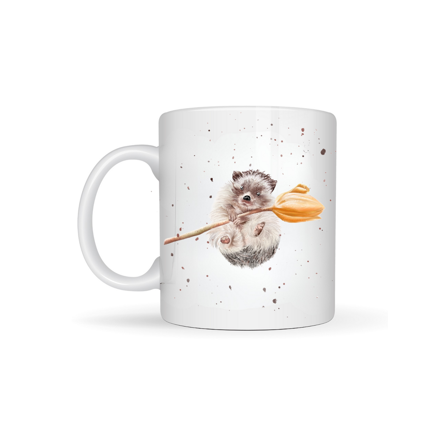 Hedgehog With Tulip Bone China Mug