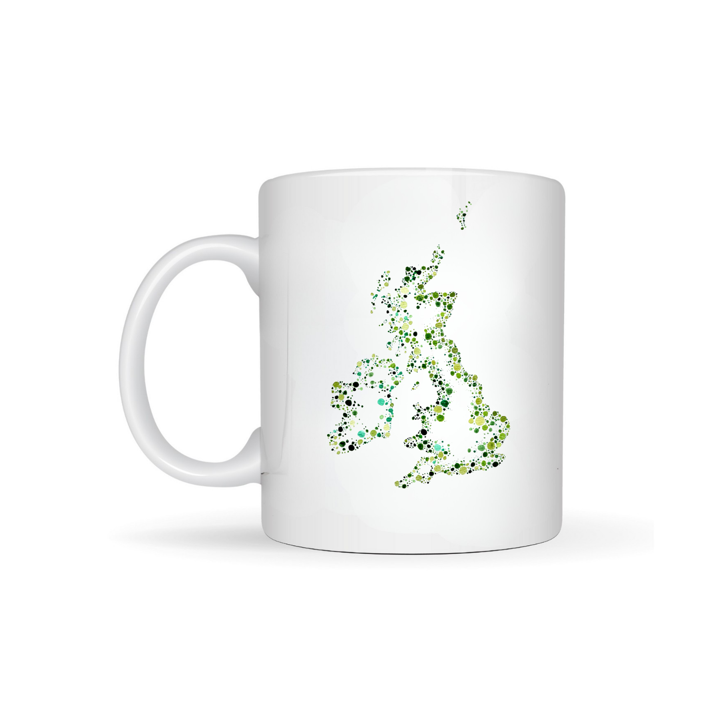 Watercolour Dot Great Britain Bone China Mug