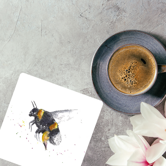 Bumble Bee Watercolour Coaster