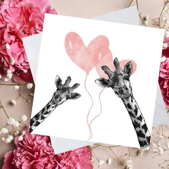 Giraffe Love Greeting Card