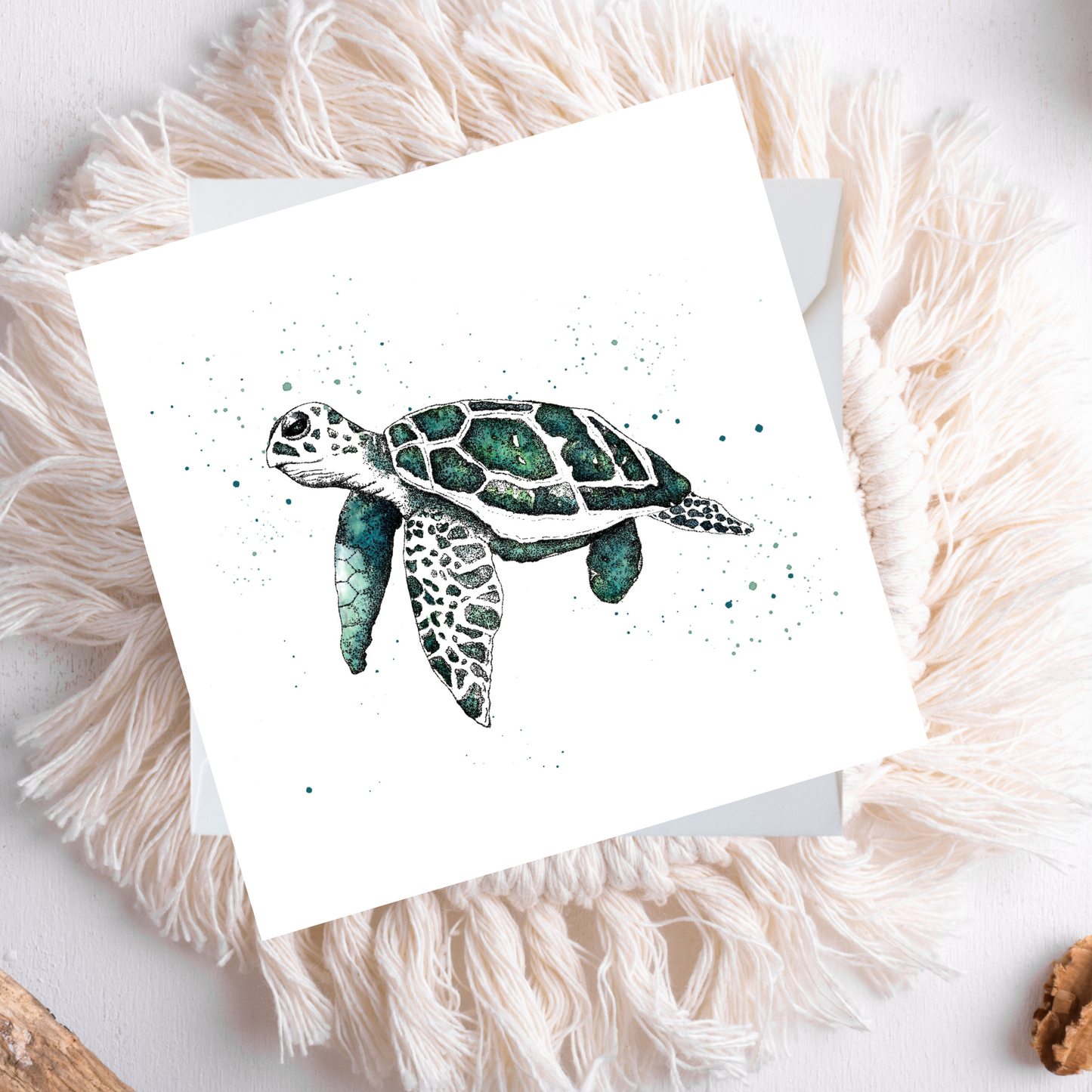 Watercolour Turtle Card