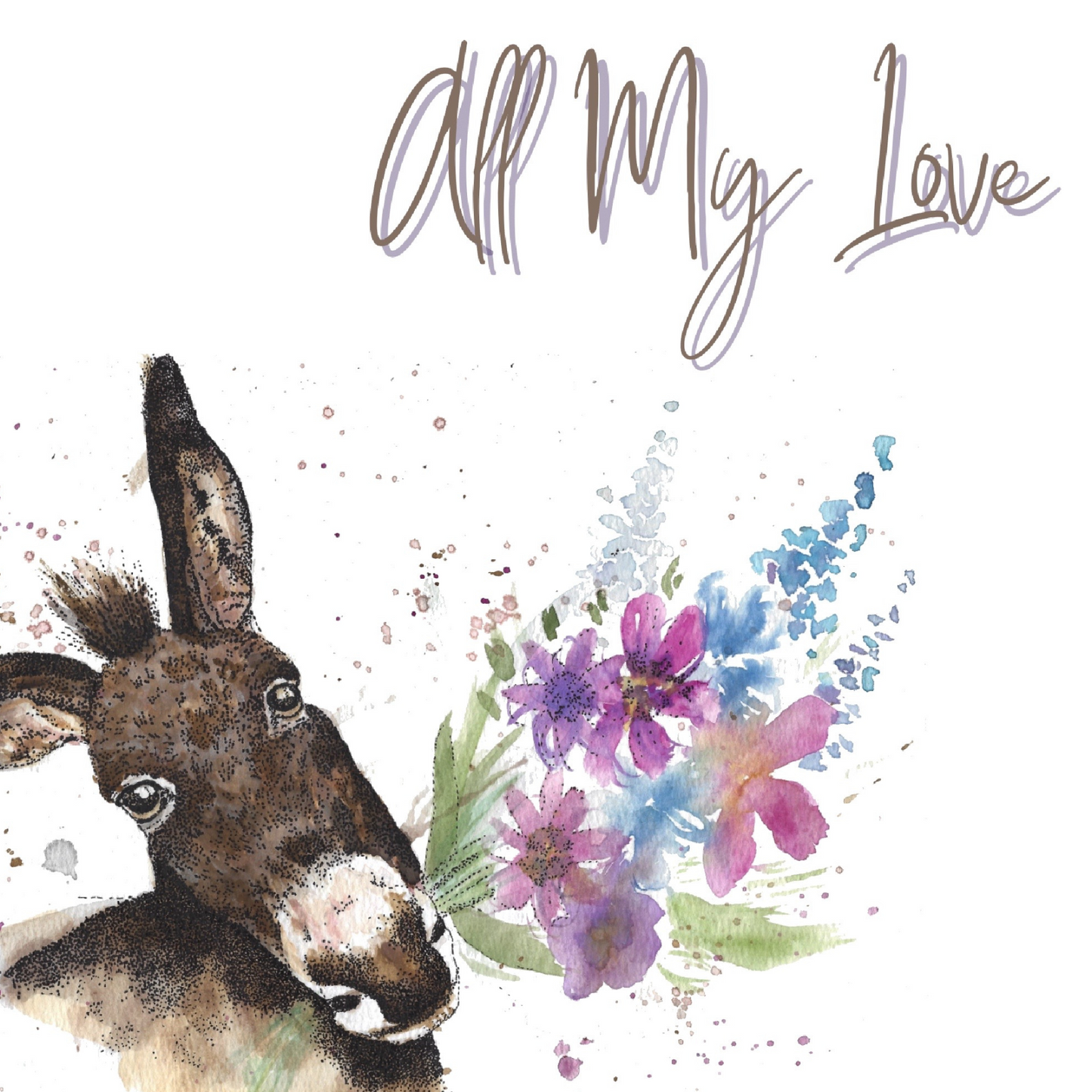 All My Love Donkey Card